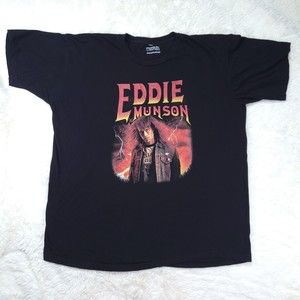 Strangers Things Men's Eddie Munson Character T-Shirt Tee Size L